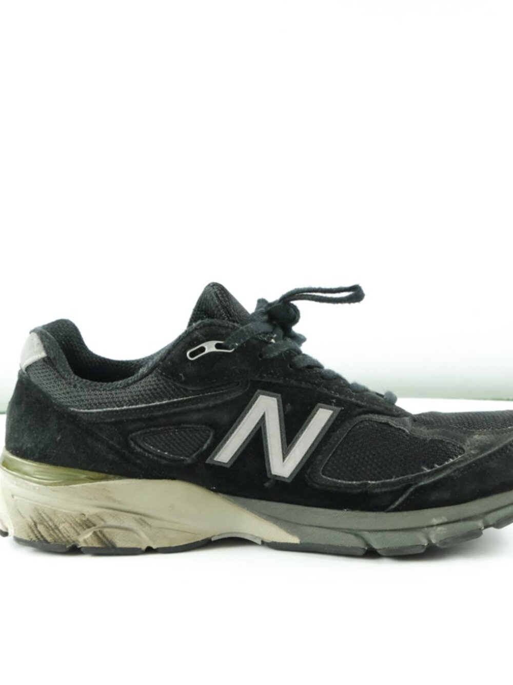 New Balance 990v4 M990BK4 Black Suede Mesh Running Shoes Mens Size 12 - Picture 2 of 6